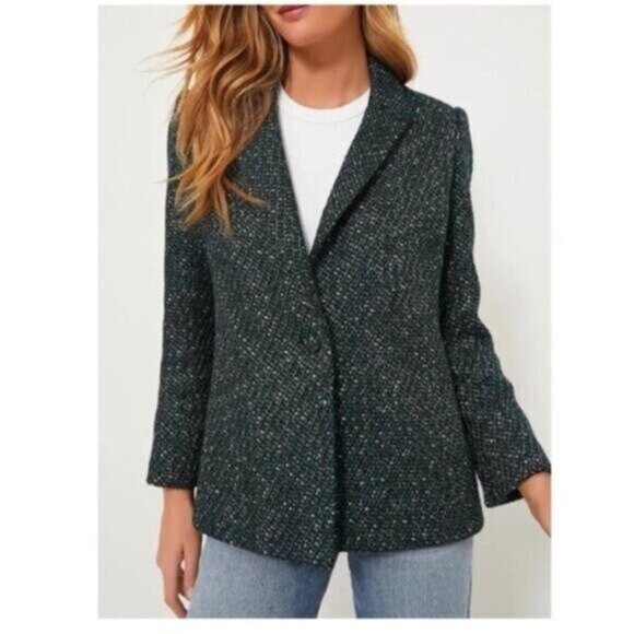 Tuckernuck | NEW Basalt Tweed Windsor Blazer Jacket in Green & Black Size XL - Picture 1 of 5